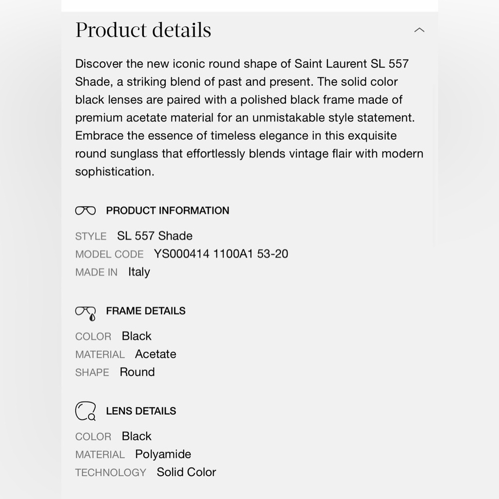 YSL Saint Laurent SL 557 Shade Black Sunglasses - Picture 12 of 15